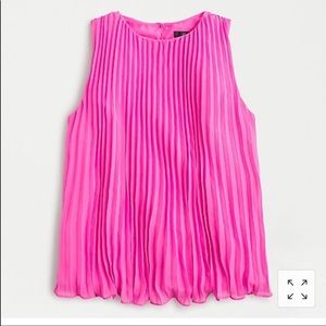 J Crew Pleated Blouse  - Hot pink color